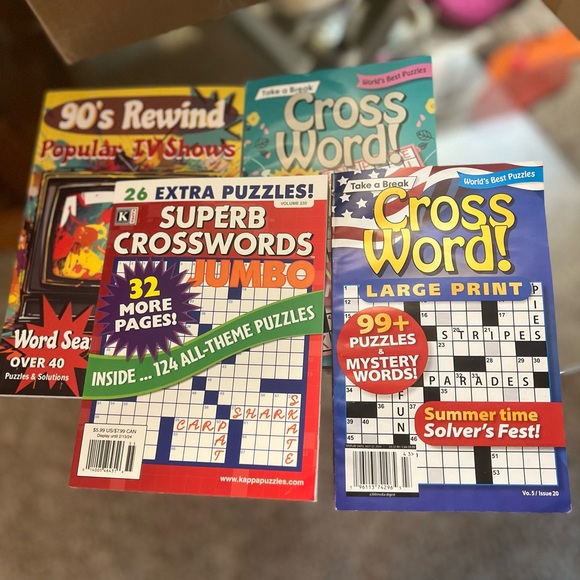 Set of 4 Puzzle Books, Crosswords & Word Search - Picture 7 of 12